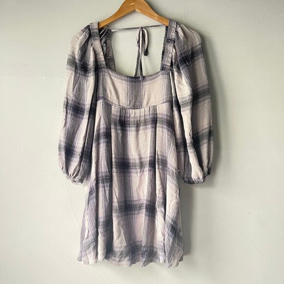 Urban Outfitters Lachlan Flannel Smocked Mini Dress Size XS - Picture 5 of 8